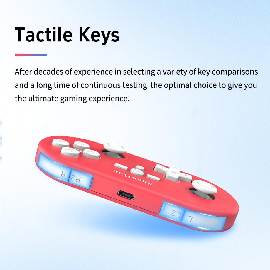 Close-up of ShanWan Q37 controller joystick