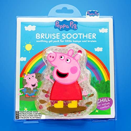 Peppa Pig Childrens Bruise Soother | Cooling Gel Pack for Bumps and Bruises | Re-usable | Cold Pack & Warm Use | Soothing and fun to bring smiles back fast