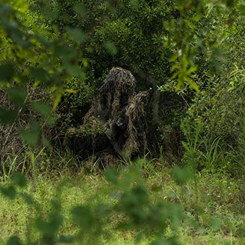 Arcturus Warrior Ghillie Suit | Hunting Clothes for Men | 5-Piece Camouflage Suits for Hunting, Military, Airsoft Snipers (Woodland, XL/XXL)