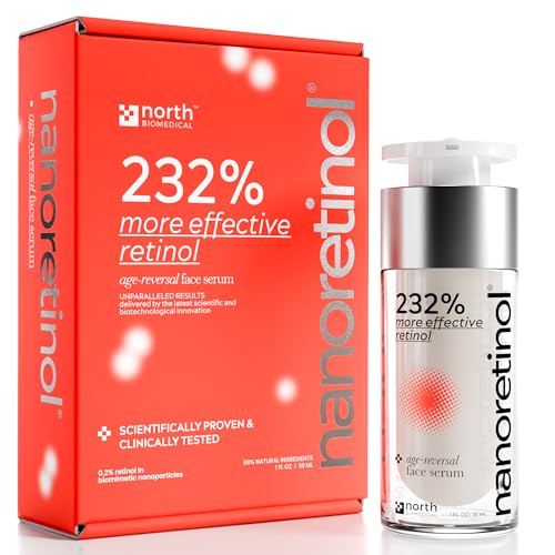 NANORETINOL, the Retinol Serum 232% more Effective – Clinically Proven – Encapsulated Nano Retinol Serum for Face & Eye Contour – Anti-Aging & Dark Spots Remover – Less Irritating than Tretinoin