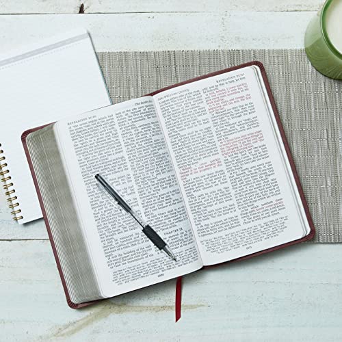 Image of NKJV, Deluxe Thinline Reference Bible, Genuine Leather, Brown, Red Letter, Comfort Print: Holy Bible, New King James Version