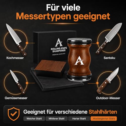 Aiguiseur couteaux professionnel kit d'affûtage magnétique multi-angles acier - 6