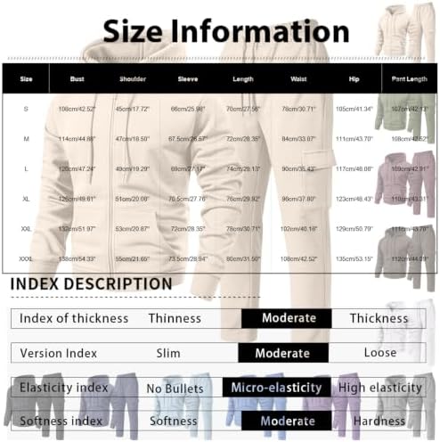 ASUIU Mens Sweatsuits 2 Piece Set Pullover Long Sleeve Hoodie Men Tracksuit Sport Running Elastic Waist Mens Track Suit Travel Comfortable Workout Winter Fall Activewear Sudaderas Para Hombre — view 3