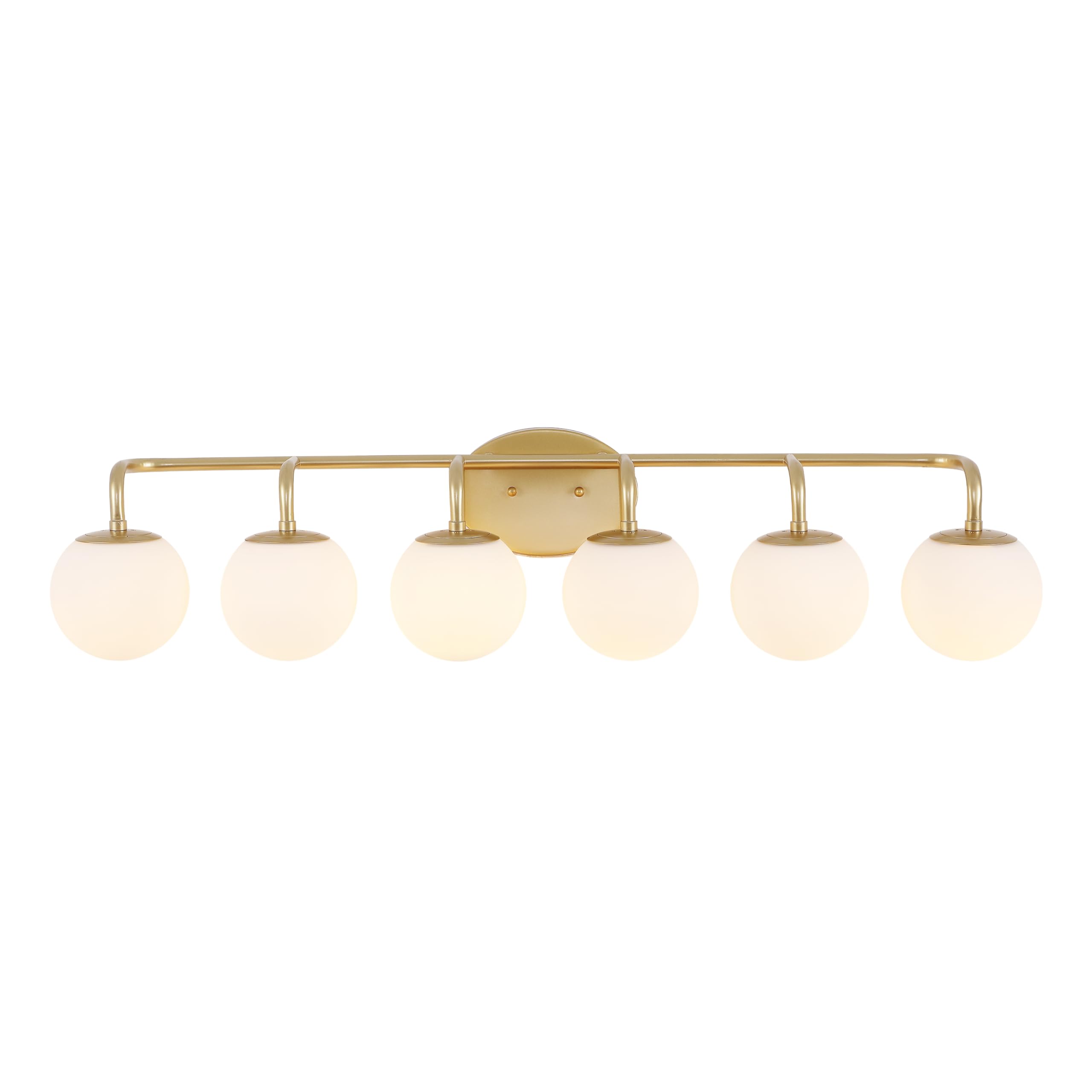 JONATHAN Y Louis Parisian Globe 40" Vanity 6-Light, Gold Painting