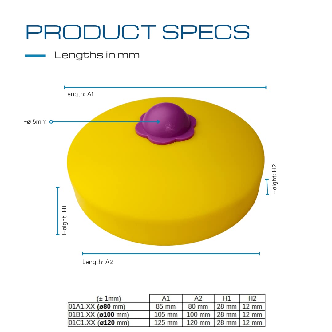 Sovrapposizione in plastica per Trave Tonda Ø 120 mm, Copripalo di plastica per palo Rotondo,Solido, Sicuro, Parco Giochi, Bambini, Colore - Blu