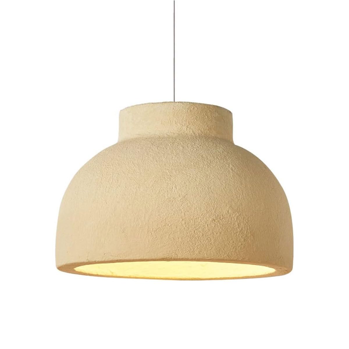 Lustre de luxe en résine style wabi-sabi et suspension dôme pour salon