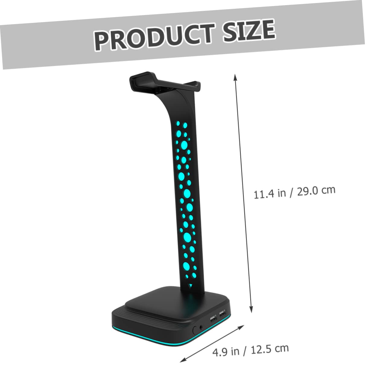 SHINEOFI Supporto Per Cuffie Led Hub Usb Multiuso Per Pc Da Gioco Supporto Per Cuffie Da Tavolo Luce Regolabile