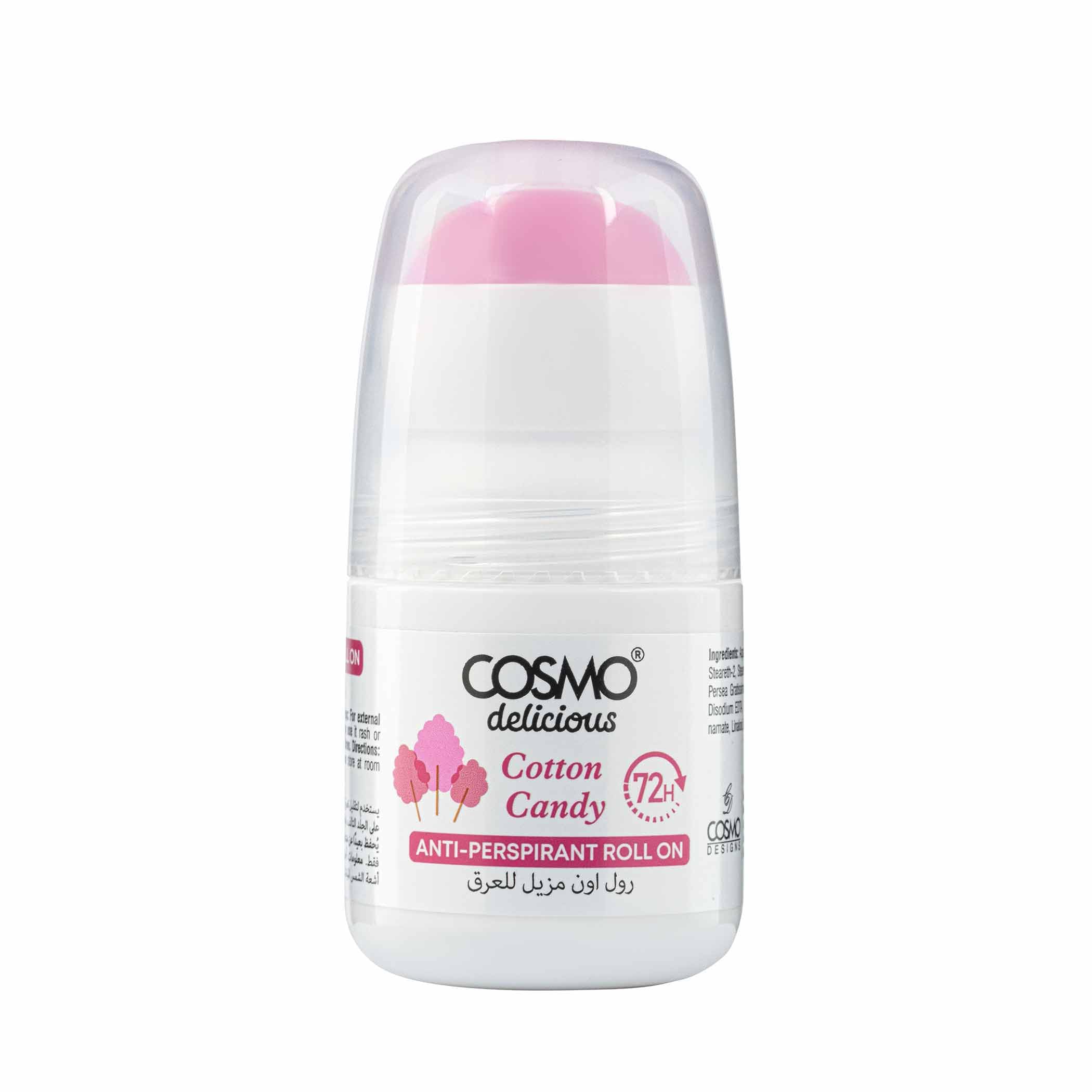 Cosmo Delicious Pink Cotton Candy Anti Perspirant Roll On 50g, 72 Hours Odor & Sweat Protection, Refreshing Sweet Scent, Brightens Skin & Exfoliates Underarm Care, For All Skin Types-image-10