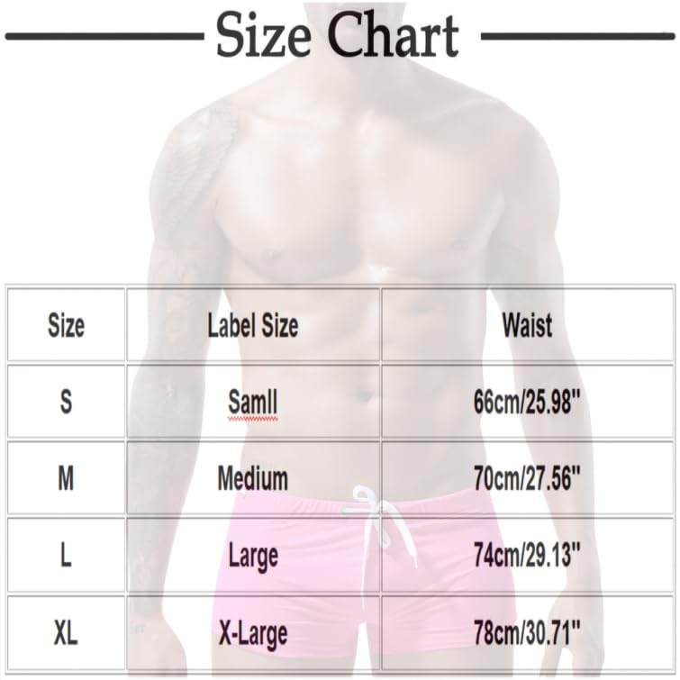 Mens Swim Briefs Sexy Bikini Swimwear Quick Dry Swim Trunks Slim Fit Beach Shorts Elastic Waist Drawstring with Pockets3