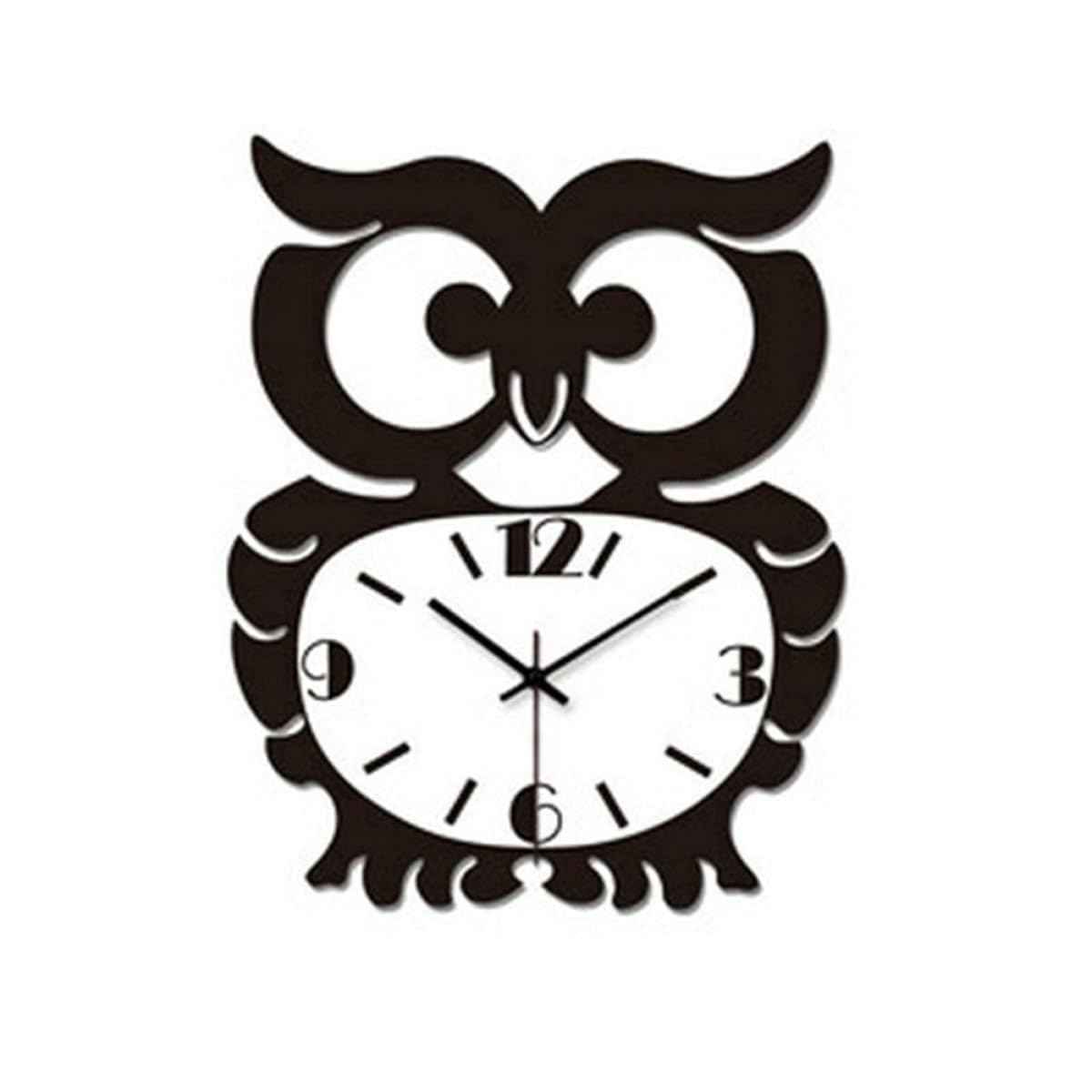 Pendule murale silencieuse hibou YARNOW pour supprimer le tic-tac du salon