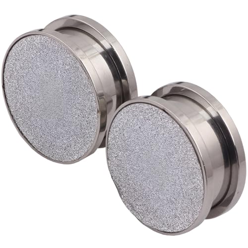 Écarteur d'oreille 4 mm acier inoxydable argenté plug 6 G mixte