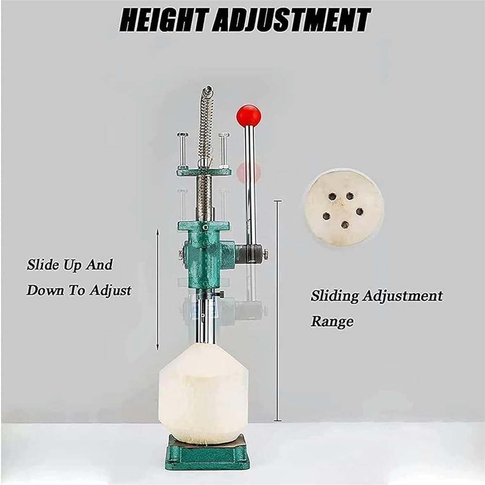 Commercial Coconut Opener Tool,Manual Coconut Hole Opening Machine,Stainless Steel Coconut Opener,Coconut Opener Tool for Fruit Shop Vegetable Stores Commercial Home