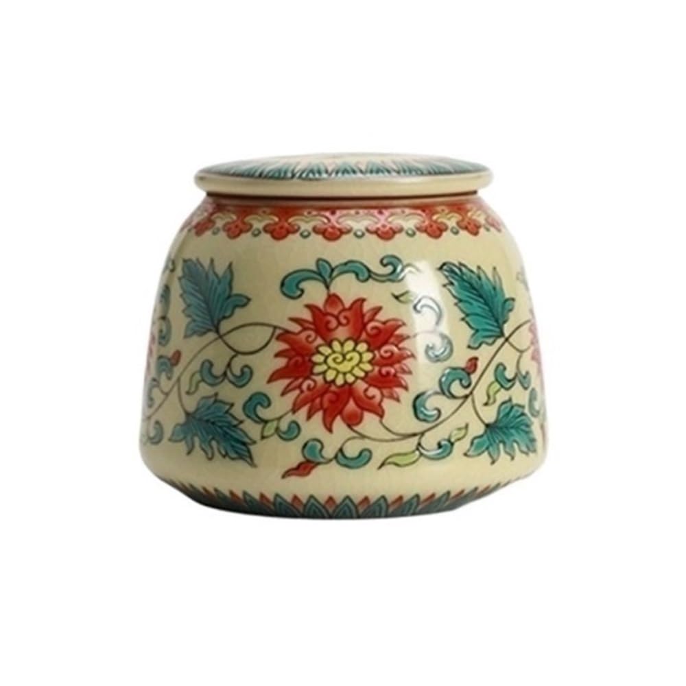 CHENGAIJIAN Tea Canister Ru Kiln Tea Canister Vintage Sealed Storage Tin Can Also Be Used For Coffee, Candy, Spices