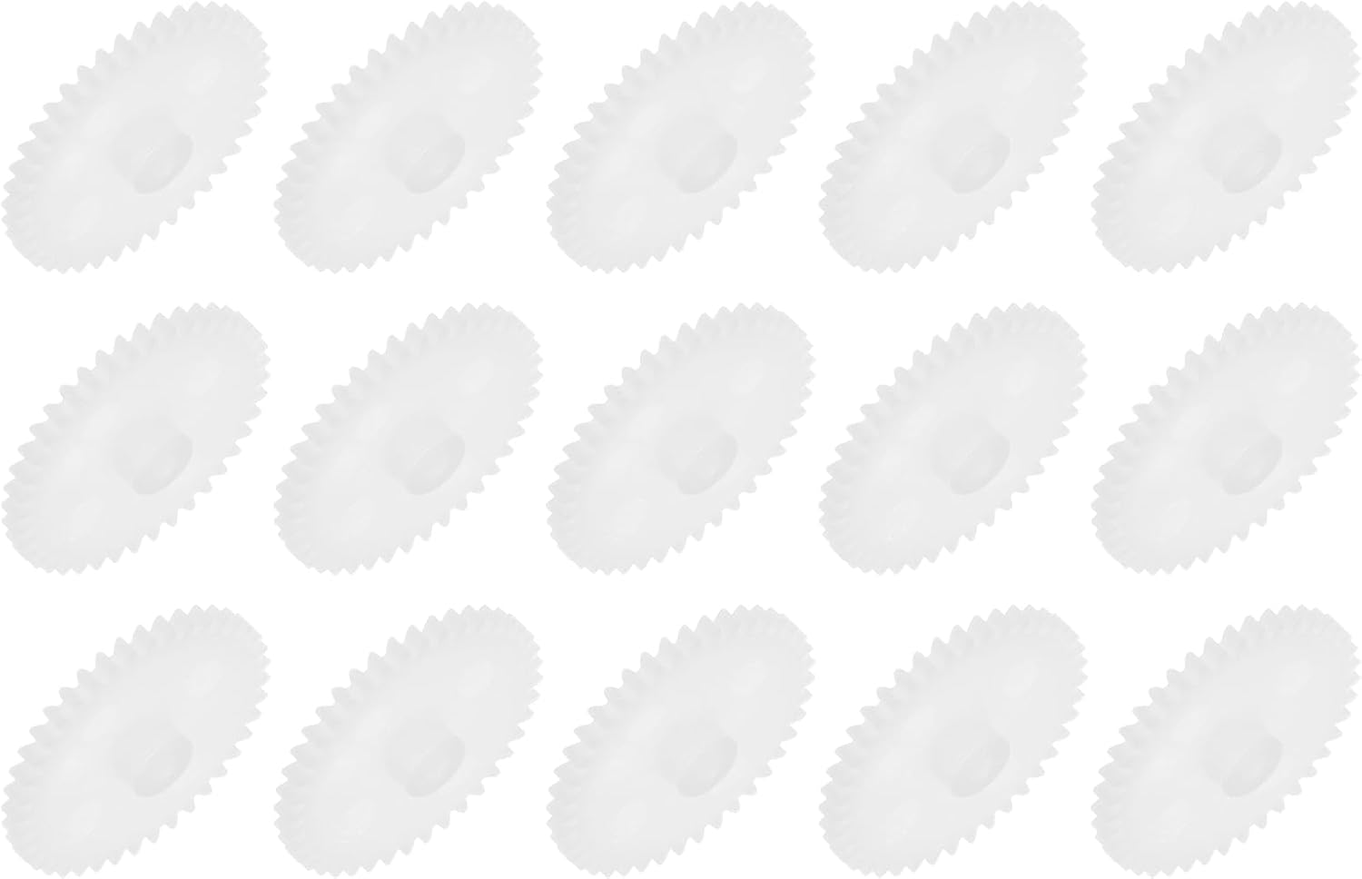MECCANIXITY 15Pcs Plastic Gears 40 Teeth Plastic Single Gears Model 402AA Reduction Gear for RC Car Model DIY Robot,White Module 0.5