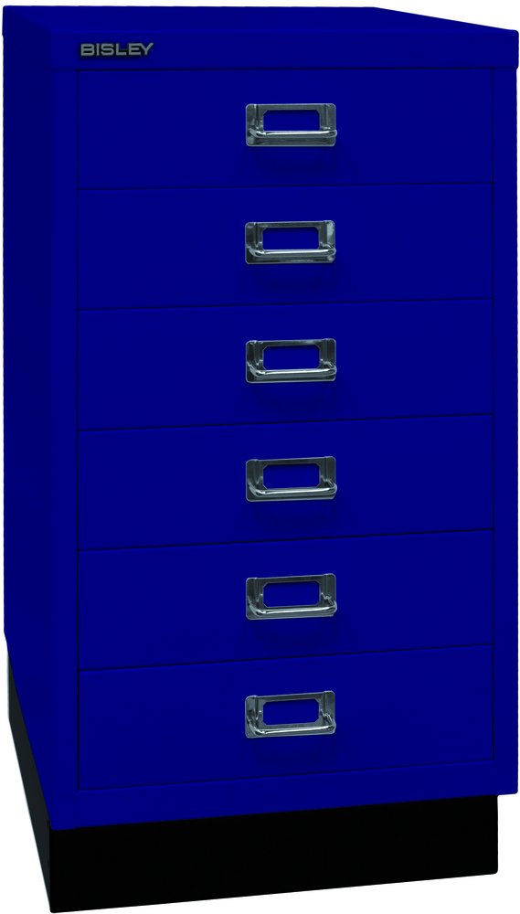 BISLEY MultiDrawer Serie 29 con Base DIN A3, 6 cajones, Metal, 639 Oxford Blue, 43.2 x 34.9 x 67 cm