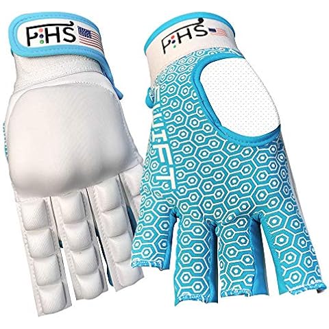 F HS Men's Field Hockey Glove Swift White Style Half Finger (Medium, Swift - Half Finger) Cover