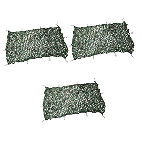 PRETYZOOM 3 Peças Rede De Camuflagem Lona De Malha Para Decoração Externa Camuflagem Pano De Sombra