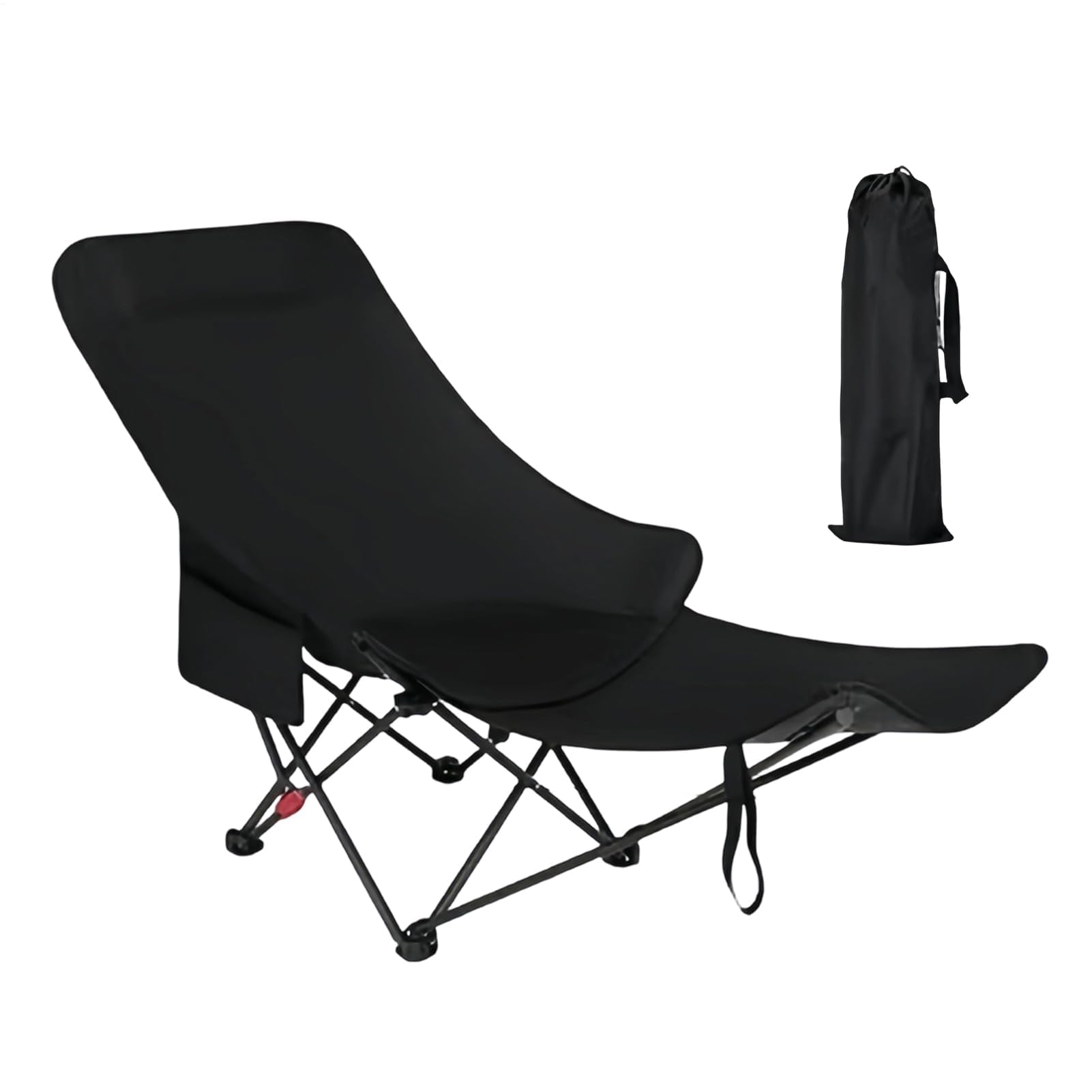 Chaise de camping pliante avec dossier réglable, siège de pique-nique léger et portable pour campeurs, pêcheurs, plage, parc et jardin