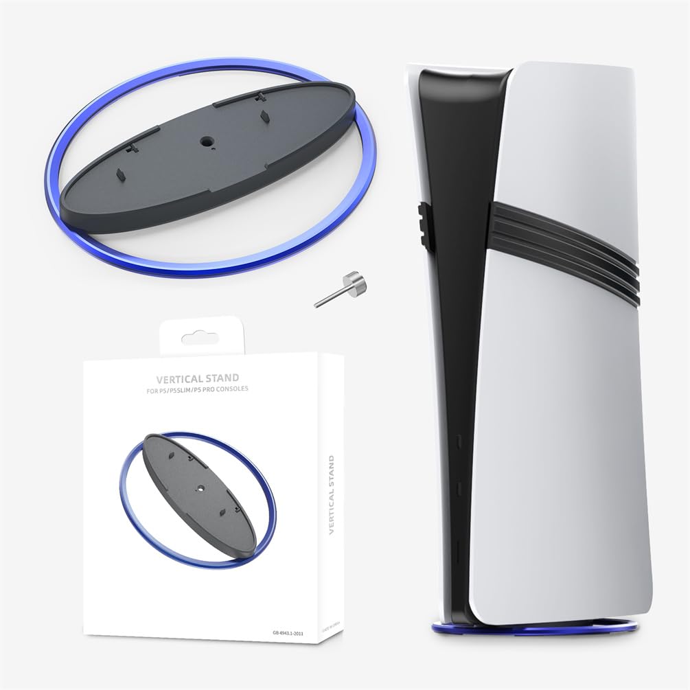 Base de consola de juegos para PS5 PRO Soporte para PS5 Slim Gaming Machine Soporte vertical (azul)