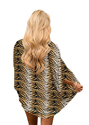 Image of CASURESS Women's Cardigan-Sheer Kimono Loose Summer Floral Print Cover Ups