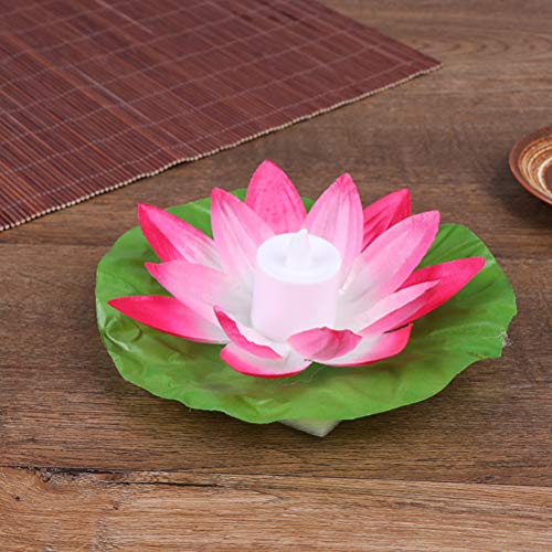 FADACAI 3 Pcs LED Floating Lotus Flower Lamps Water Floating Lily Flower Light Festival Celebration Swimming Pool Garden Decoration 17cm