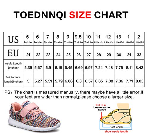 Image of TOEDNNQI Boys Girls Sneakers Kids Lightweight Breathable Strap Athletic Running Shoes for Little Kids /Toddler