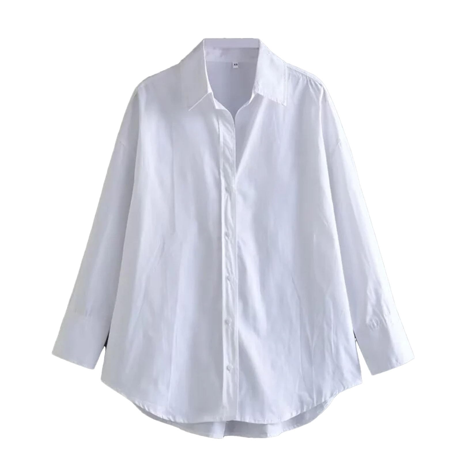 Blusas de primavera para mujer, elegantes, informales, de manga larga, con botones