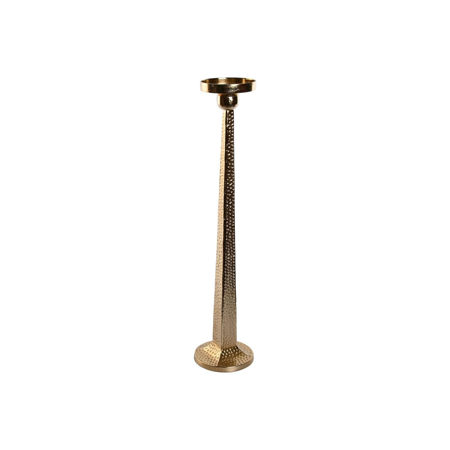 Portavela aluminio dorado 85cm pour illuminer vos soirées