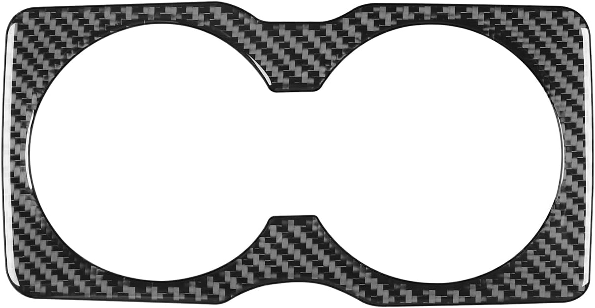 Black Real Carbon Fiber Interior Exterior Decor Cover Sticker Compatible with Jeep Cherokee 2014-2018 (Dashboard Trim Sticker 1pc)