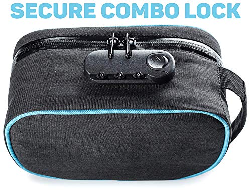 [2020 Upgraded Lock Version] Smell Proof Bag With Lock + Grinder Airtight Stash Box With Lock Box Carbon Technology Hide Scent And Odor Smellproof Case & Pouch (8.5L 5.5W 4H) - Thumbnail 5