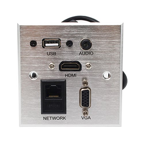 Multimedia Desk Socket Universal HDMI, USB, Network, VGA, Auido Information Outlet Box High-Grade Wall Socket Panel