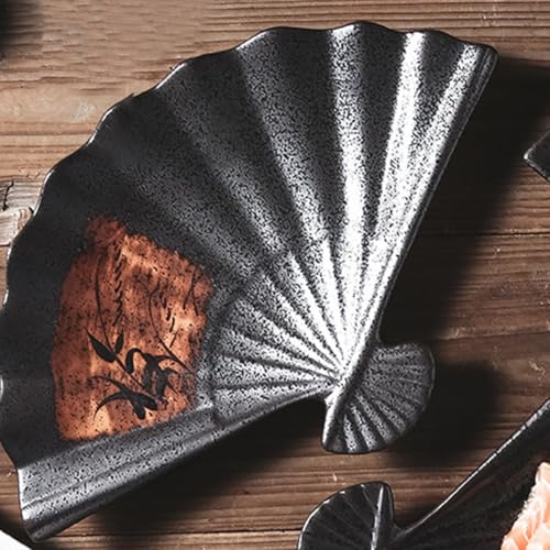 Plato cerámico para sushi en forma de abanico 13 pulg miniatura 7