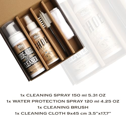 MUDY Suede Shoe Cleaner & Nubuck Shoe Cleaner and Water Repellent Kit with 4-Side Suede Brush2