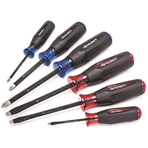 Husky Diamond Tip Magnetic Screwdriver Set (6-Piece)