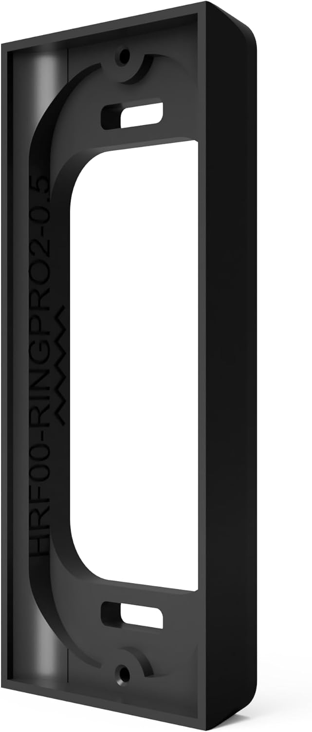 Hidden River Lab 0.5" Mounting Spacer for Wired Video Doorbell Pro Previous Gen (5AT2S2) – Flush Mount Adapter – Black
