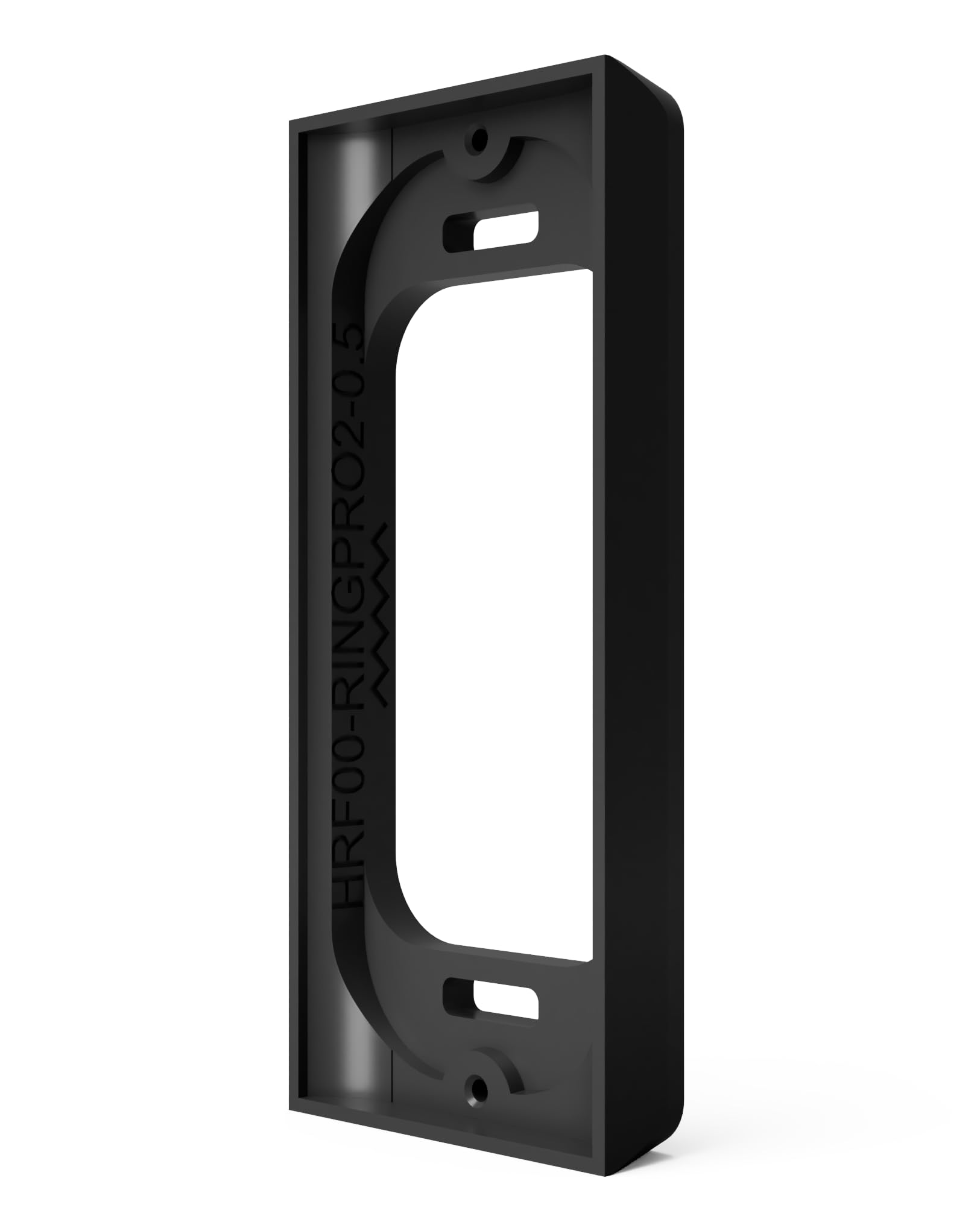 Ring PRO2 Doorbell Mount - Hidden River Lab genuine Mounting Spacer - 0.5-inch offset - Compatible with Ring PRO2 Video Doorbell (new name Ring Wired Doorbell PRO) - premium doorbell adapter - BLACK