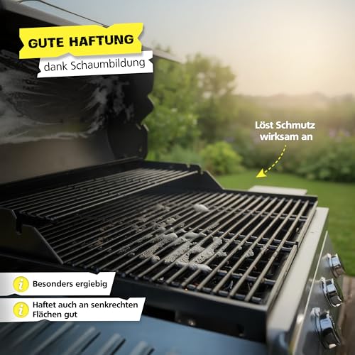 SPRINGER HX2000 - - Grillreiniger 750 ml + Grillschwamm - - Made in Germany - - Rauchharzentferner für hartnäckigen Schmutz & Eingebranntes - - Backofen-Reiniger für Guss, Edelstahl, Glas etc.