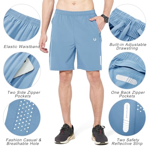 Image of NORTHYARD Men's Athletic Running Shorts Quick Dry Workout Shorts 7 inch / 5 inch / 9 inch Lightweight Sports Gym Basketball Shorts Hiking