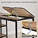 LITTLE TREE Drafting Table, Multi-Function Drawing Table with Adjustable Tiltable Stand Table Board, Can Also be Computer Desk, Writing Desk or Workstation for Office and Home Use. (Oak)