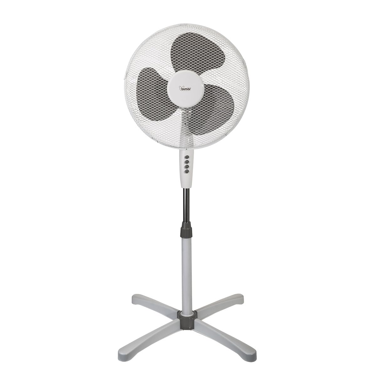 bimar VP416 Ventilatore, Ventilatore a piantana,Ventilatore da pavimento Altezza Regolabile, Elica Ø 40 cm con 3 Pale, Selettore 3 Velocità, Oscillazione Dx Sx, Inclinazione Regolabile