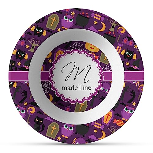 Personalized Halloween Plastic Bowl - Microwave Safe - Composite Polymer
