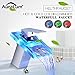 Produktbild Auralum® LED RGB 3 Farbewechsel Glass Wasserhahn Chrom Wasserfall Waschtischarmatur Armatur für Bad Badenzimmer Waschbecken