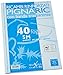 Pigna 02194595M, Ricambio con Banda Rinforzata, Rigatura 5M, quadretti 5 mm per medie e superiori, Carta 80g/mq, Pacco da 40 Fogli