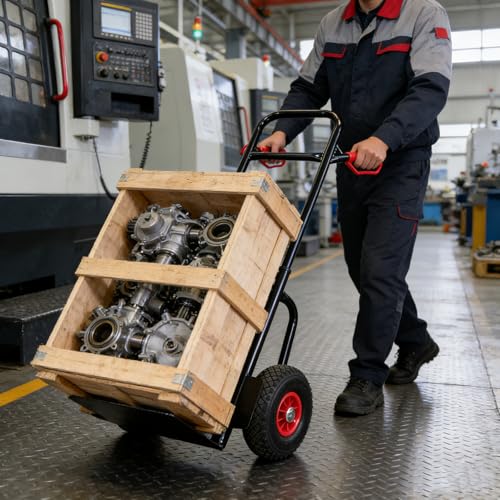 Carretilla de mano resistente 330 lb con ruedas de goma miniatura 7