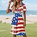 Fourth of July Dresses for Women Stars Stripe Independence Day Festival Maternity Dressy Short Sleeve Graphic Fashion Fourth of July Outfits Vestidos De Verano para Mujer 2025