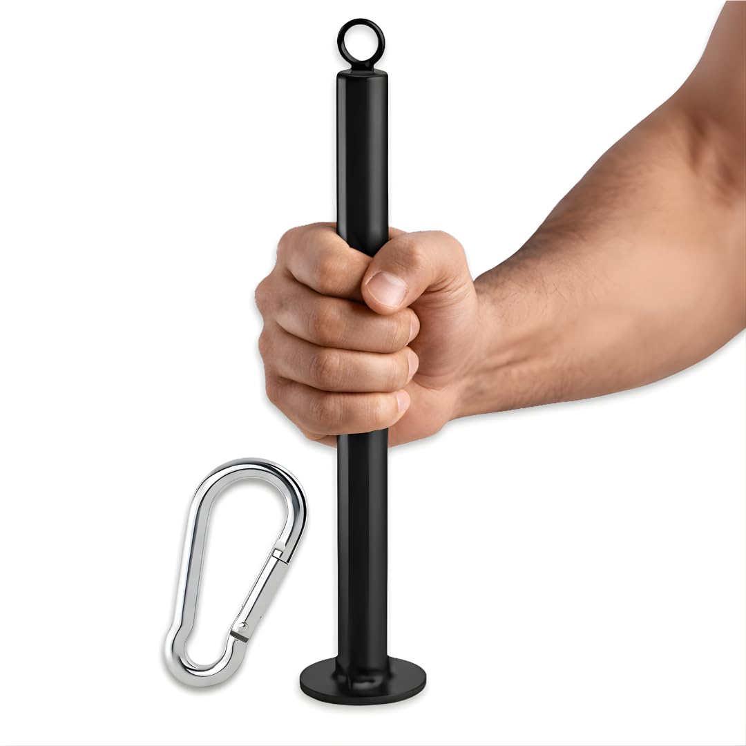 FIRE FITNESS Pulley Cable Machine System Attachment (Weight Loading Pin with Heavy stell Lock) 10inch Solid Metal Weight pin Provides Weight Plate for Cable Pulley System-image-9
