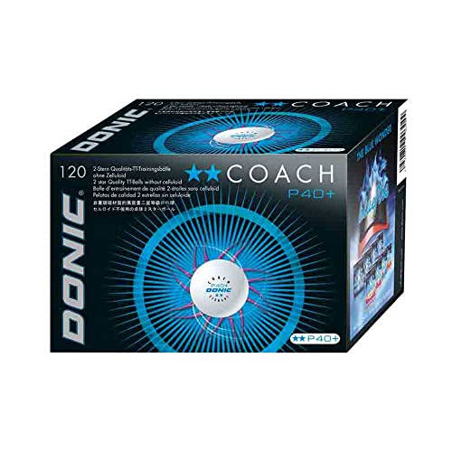 DONIC Ball Coach P40+ balles de ping pong par 120 pour panier et robot