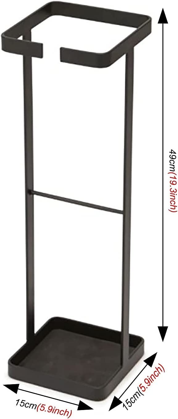 Porte-parapluie en fer peu encombrant – Design carré multifonction à séchage rapide pour la maison et le bureau – Solution de rangement pour parapluie