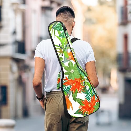 JRHEJTHH Durable Ukulele Bag Water Resistent Ukulele Case with Adjustable Shoulders for 21 23 24 inch Thick Padding Tropical Plant - Les Beatles, Paul McCartney, John Lennon, RIngo Starr, George Harrison JRHEJTHH Durable Ukulele Bag Water Resistent Ukulele Case with Adjustable Shoulders for 21 23 24 inch Thick Padding Tropical Plant – Image 6