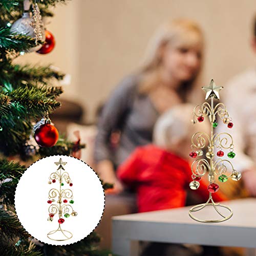 Amosfun Ornamentos de árvore de Natal para ouro pequeno -1 peça adorável feito minicaleco enfeite de